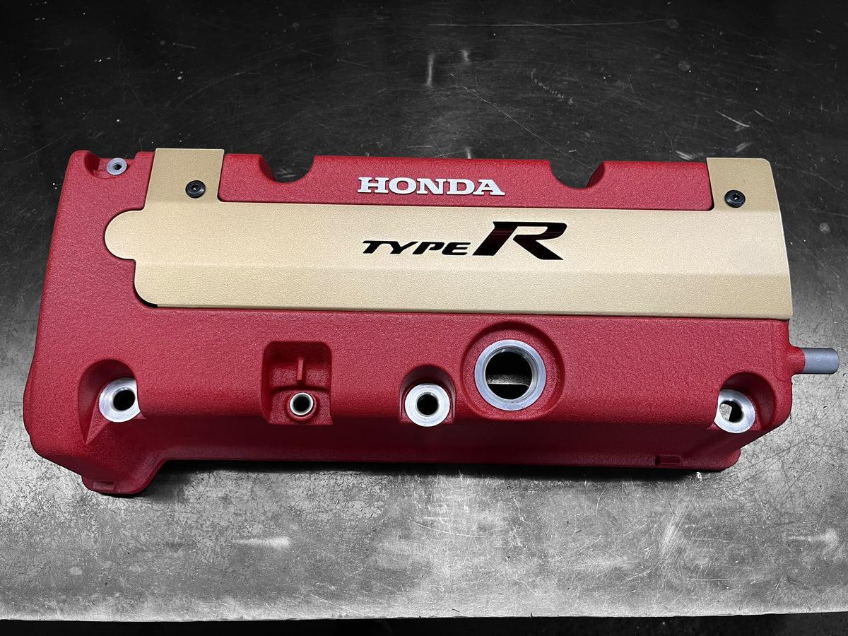 K20 K24 COIL PACK COVER FOR K-SERIES ALUMINUM POWDER COATED SATIN GOLD "TYPE R" Ver. 1