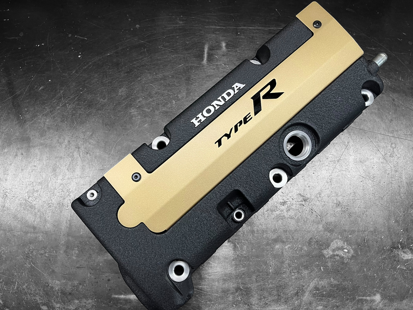 K20 K24 COIL PACK COVER FOR K-SERIES ALUMINUM POWDER COATED SATIN GOLD "TYPE R" Ver. 1