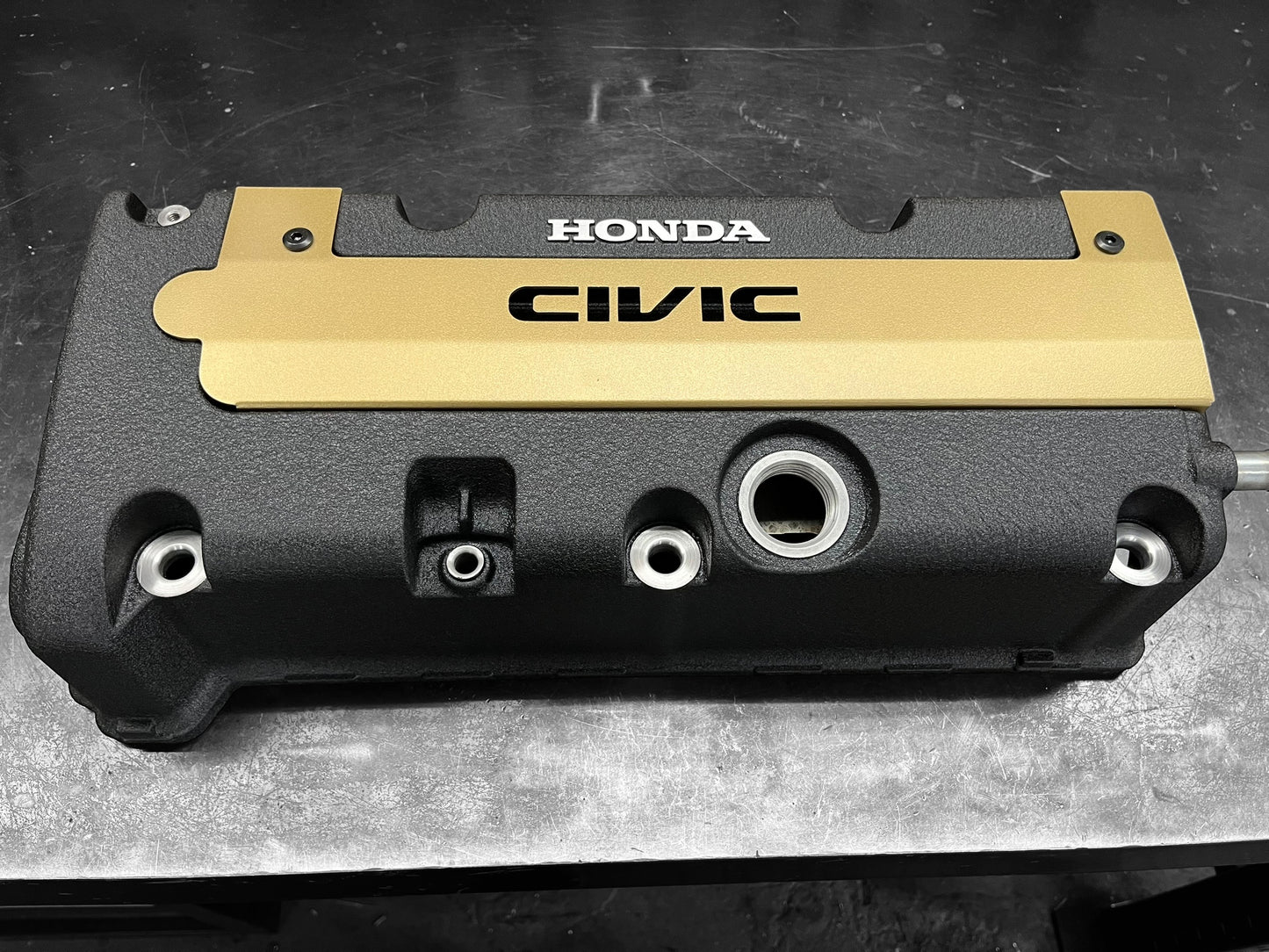 K20 K24 COIL PACK COVER FOR K-SERIES ALUMINUM POWDER COATED SATIN GOLD CIVIC