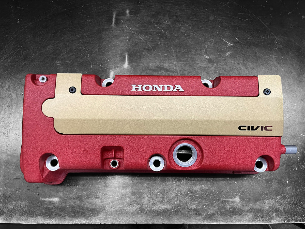 K20 K24 COIL PACK COVER FOR K-SERIES ALUMINUM POWDER COATED SATIN GOLD "CIVIC" Ver. 1
