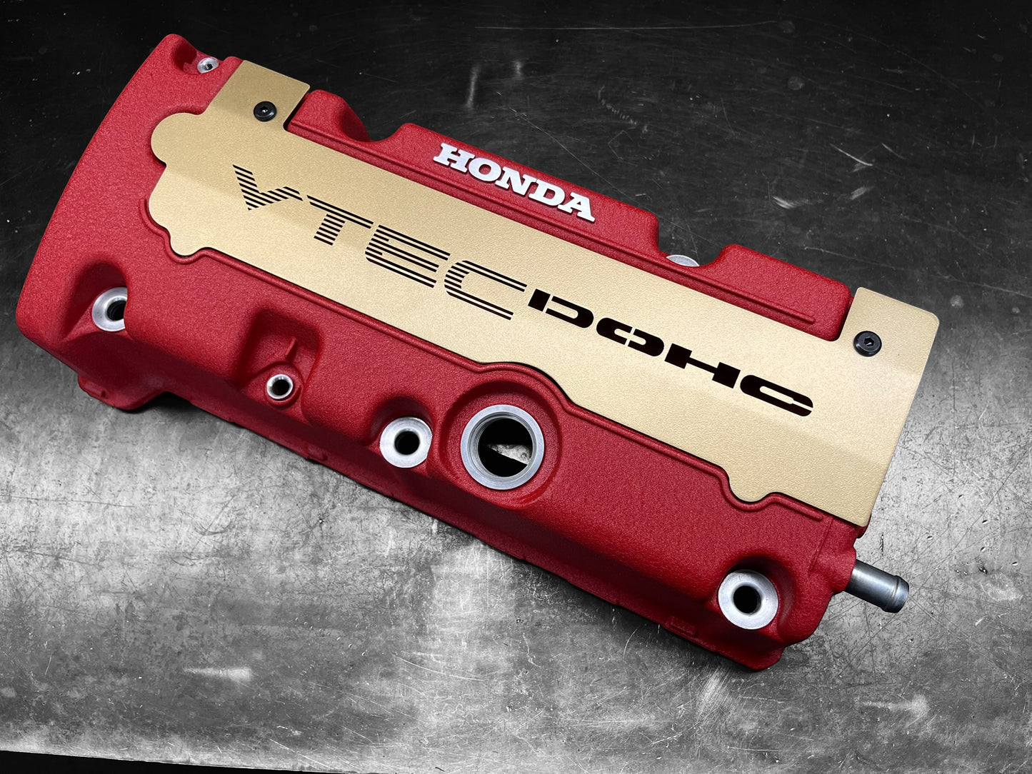Honda K SERIES K24Z K24Z7 COIL PACK COVER CIVIC SI 9TH Gen SATIN GOLD "VTEC DOHC" Ver. 2