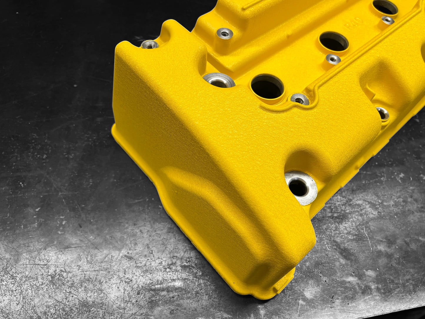 Honda K SERIES K24Z CIVIC SI 9TH GEN VALVE COVER POWDER COATED WRINKLE YELLOW