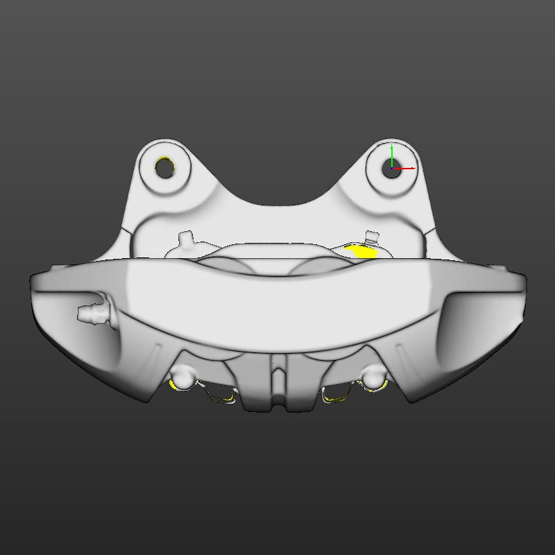 Tesla Model Y Front RH Brake Caliper (2 Scans With and Without Pads) 3D Scan STL