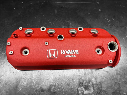 Honda F-Series F22A1 Accord 1990-1993 2.2L Engine Cylinder Head Valve Cover OEM WRINKLE RED