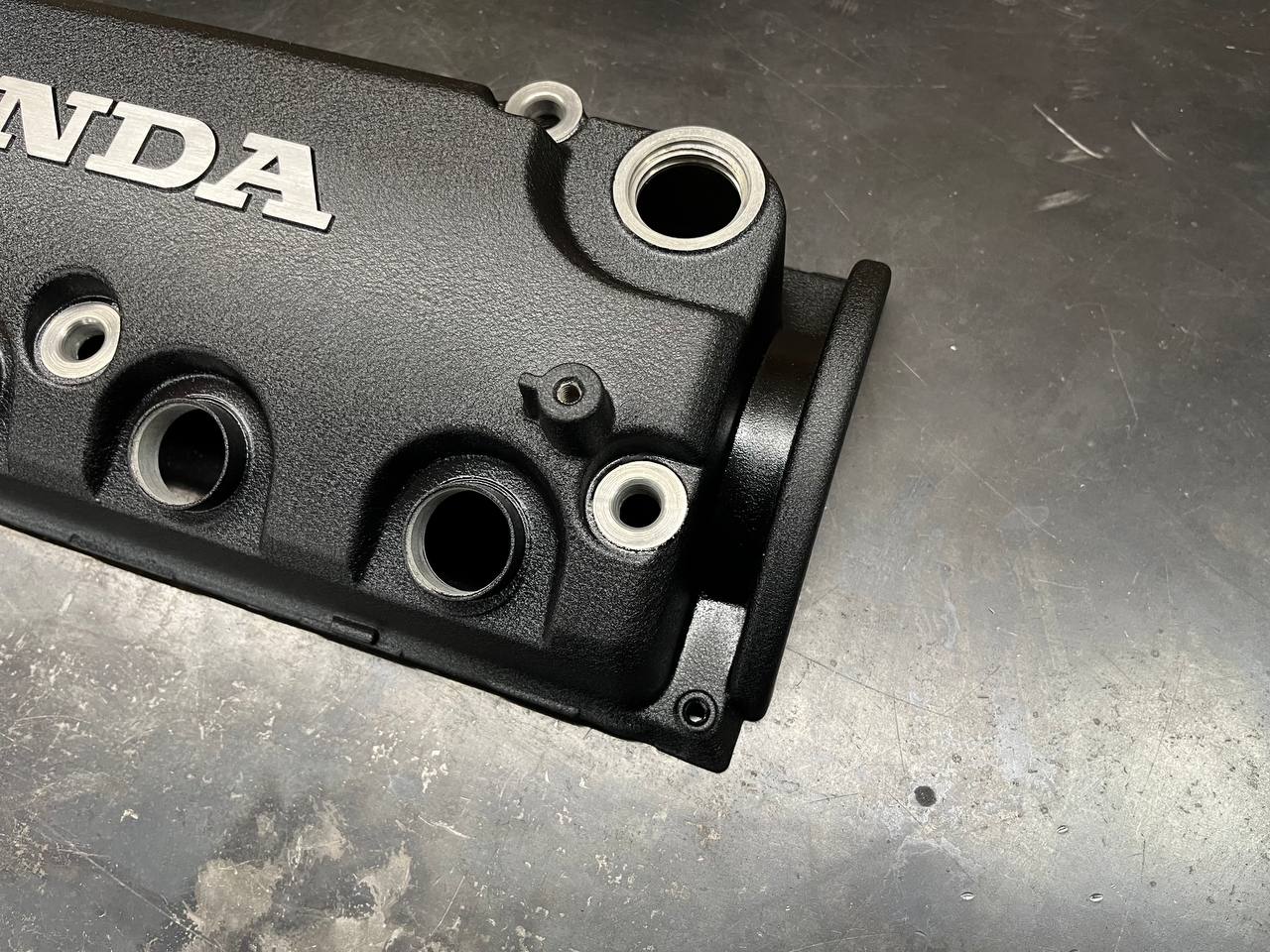 Honda D-Series 1992-2000 Honda Civic D Series Valve Cover Powder Coated Wrinkle Black