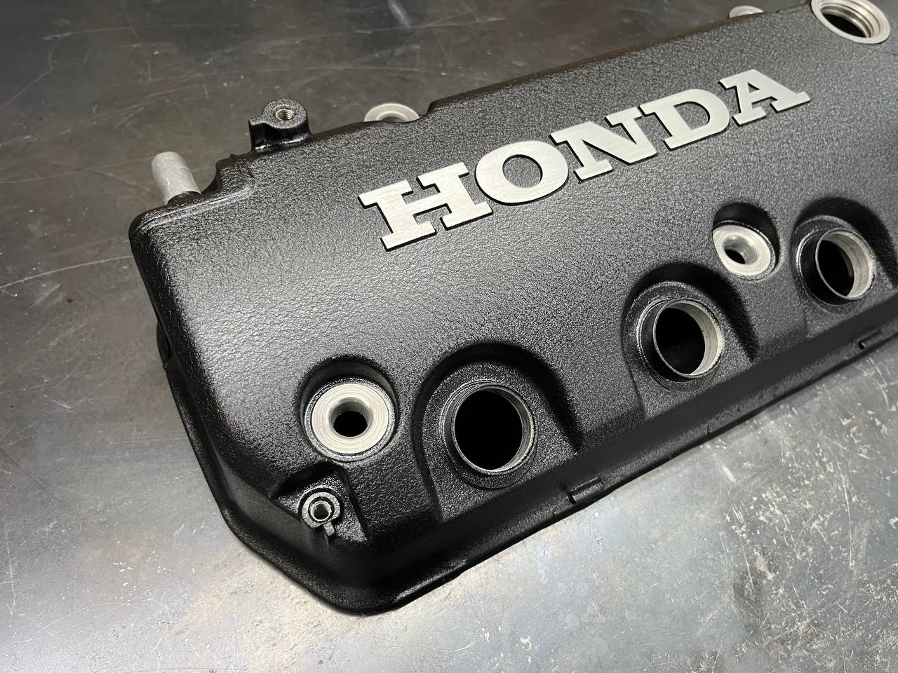Honda D-Series 1992-2000 Honda Civic D Series Valve Cover Powder Coated Wrinkle Black