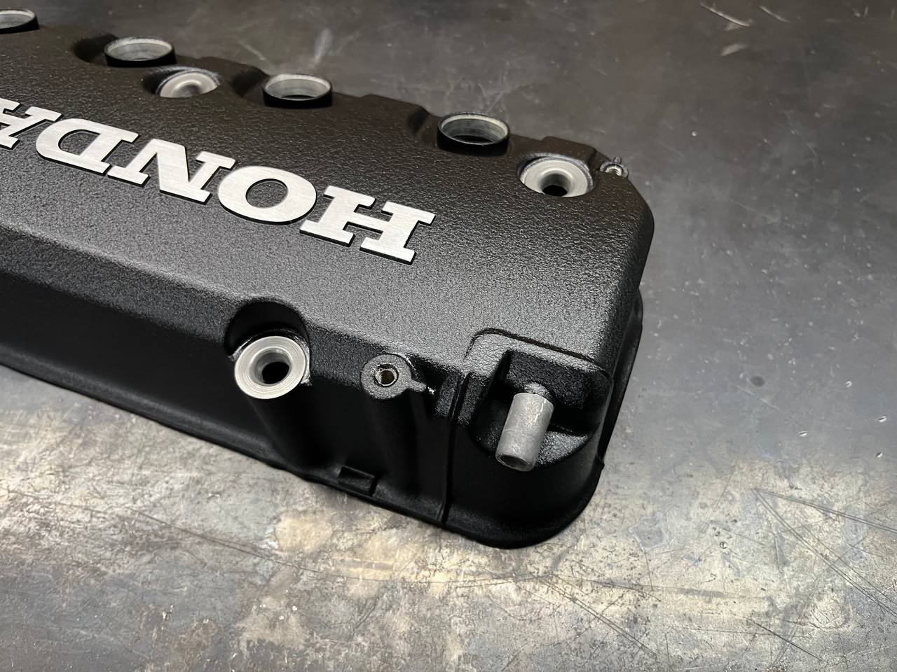 Honda D-Series 1992-2000 Honda Civic D Series Valve Cover Powder Coated Wrinkle Black